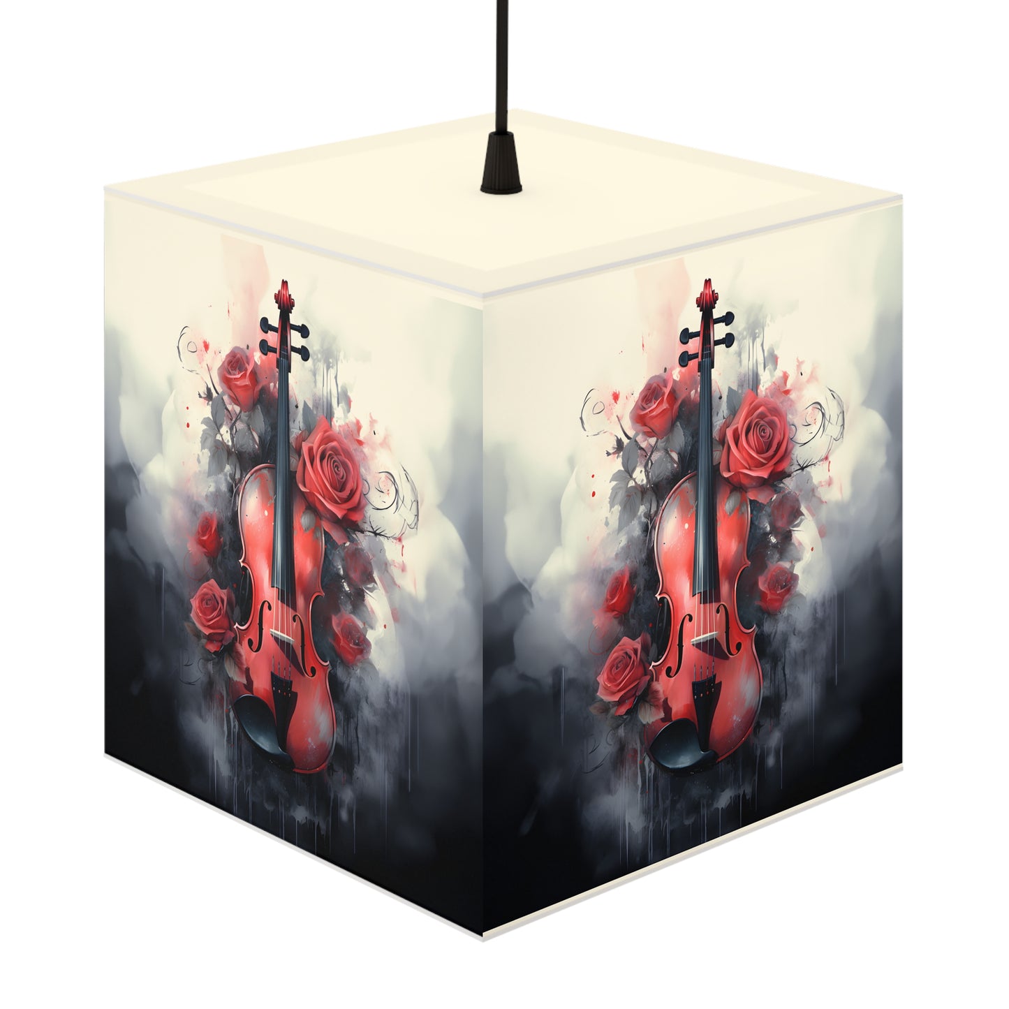 Musical Rose Light Cube Lamp - Elegant Decorative Lighting for Music Lovers