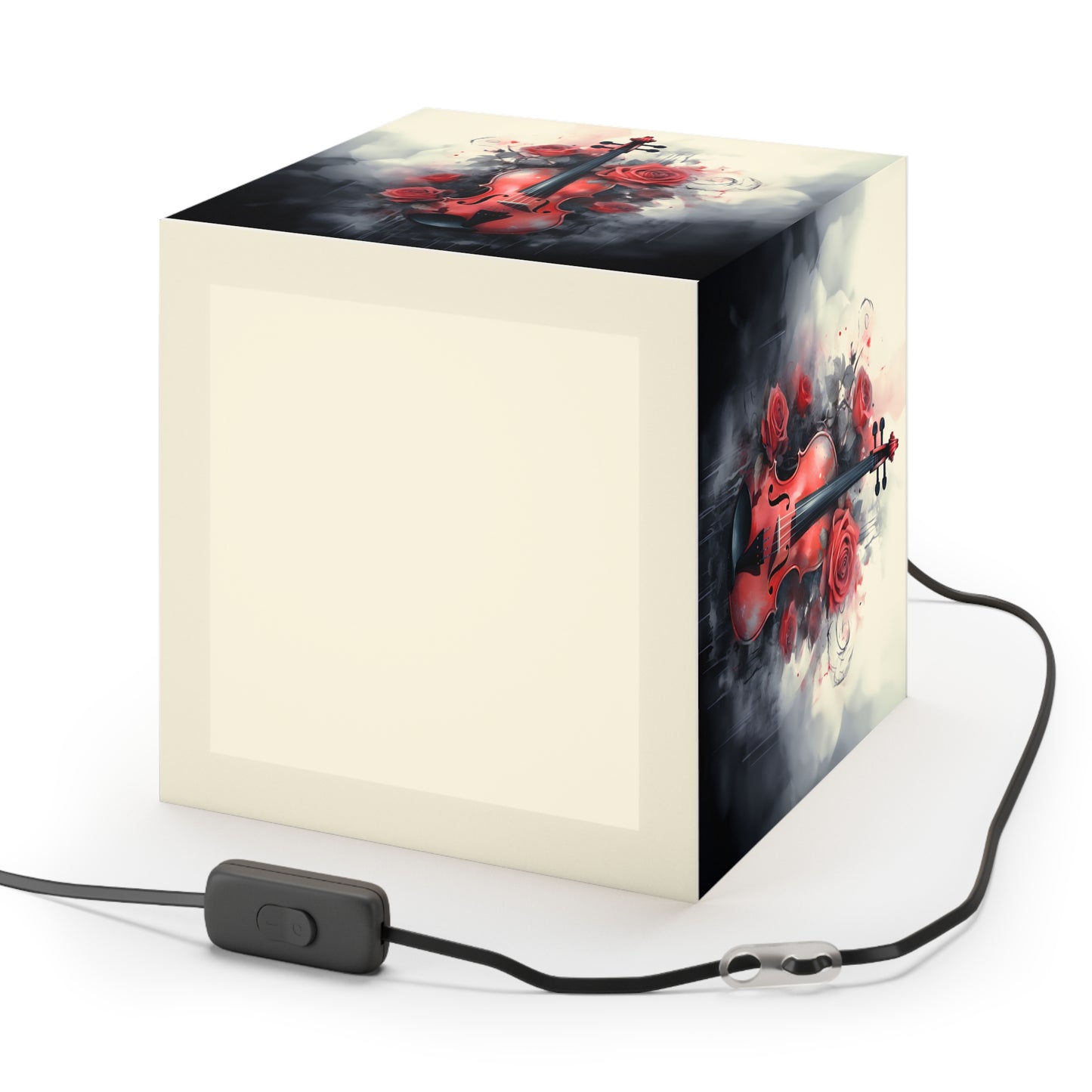 Musical Rose Light Cube Lamp - Elegant Decorative Lighting for Music Lovers