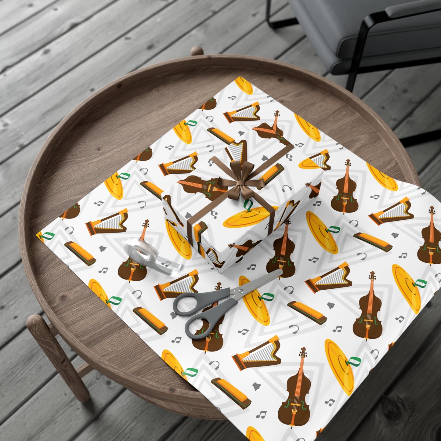 Musical Theme Gift Wrap Paper - Perfect for Music Lovers & Celebrations